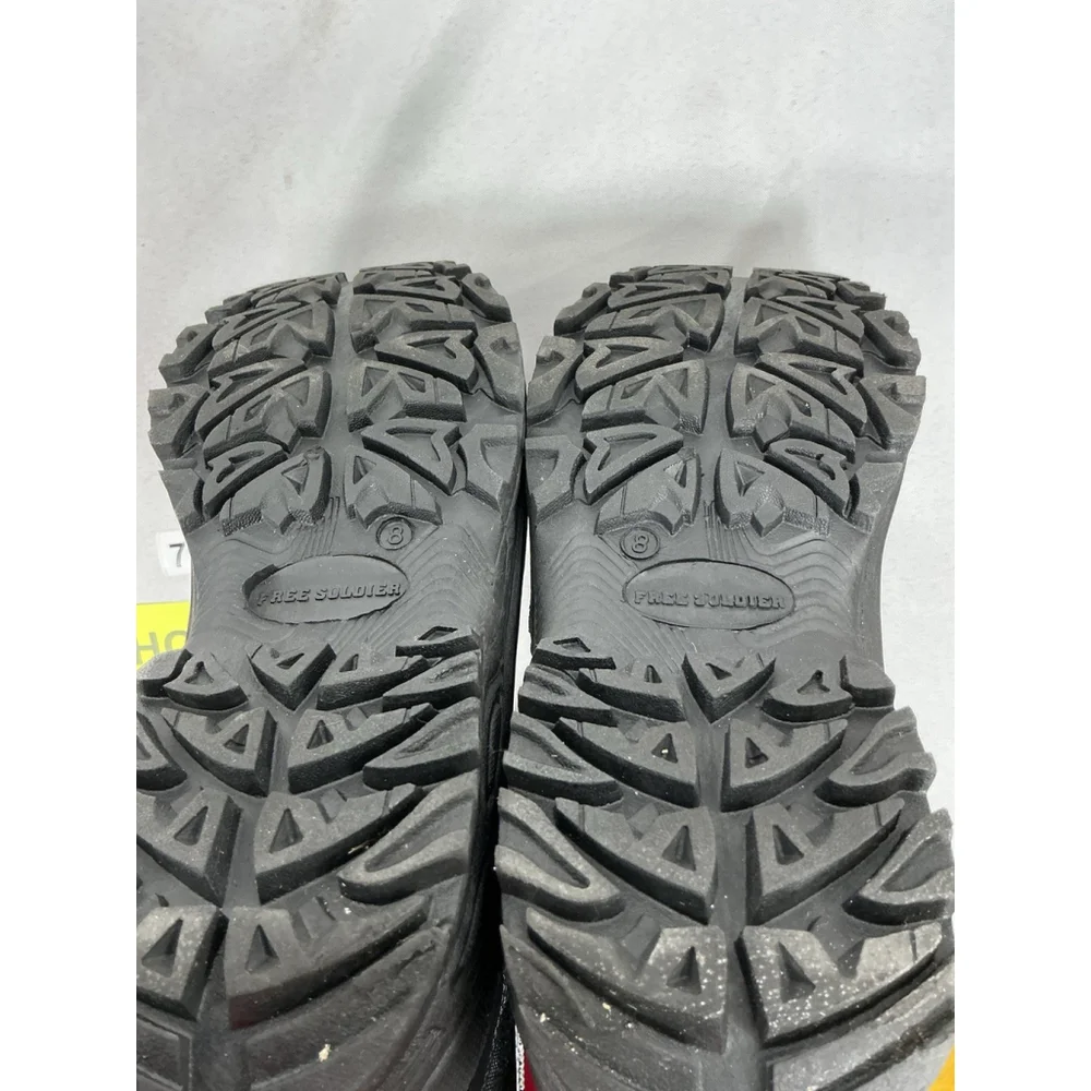 Mens New Free Soldier Waterproof Insulated Snow Boots Size 8 Black